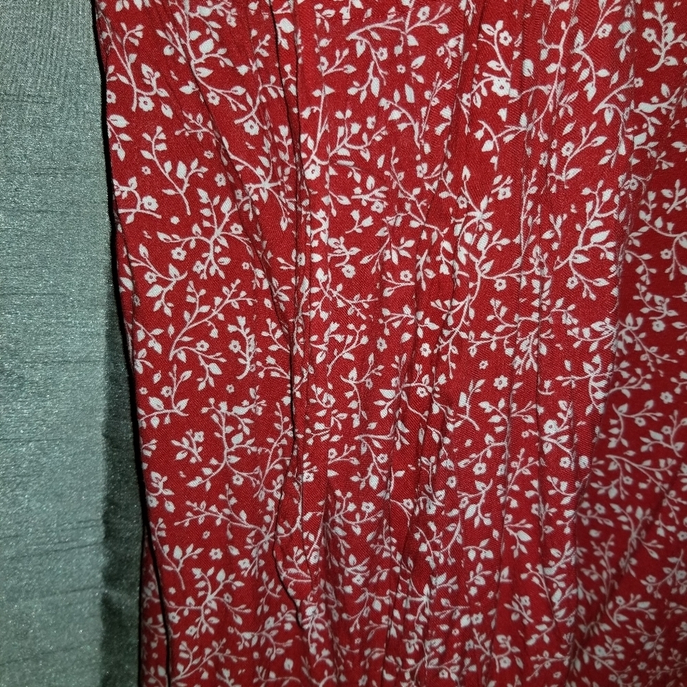 Reitmans Womens Red White Floral Design Viscose Dress Label Reads Size 2X - Picture 6 of 14